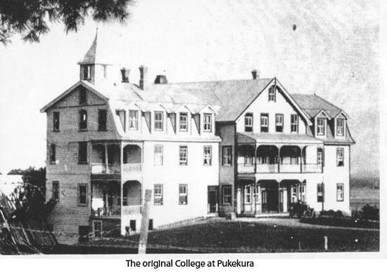 Photograph of the Adventist college at Pukekura, New Zealand